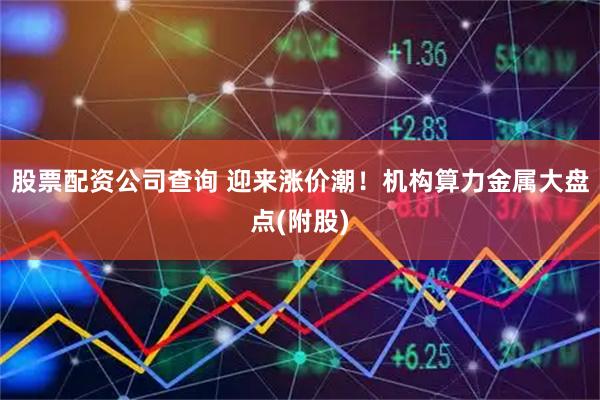 股票配资公司查询 迎来涨价潮！机构算力金属大盘点(附股)